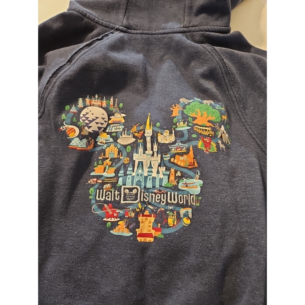 Disney Parks Walt Disney World Full-zip Hoodie 4 Parks  Icons & Mickey Med.(1236